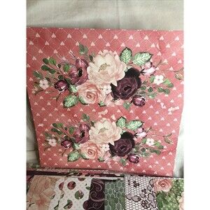 24 Sheets Scrapbook Paper, 12"X12" Floral Scrapbook Paper 160gsm Masrala NEW